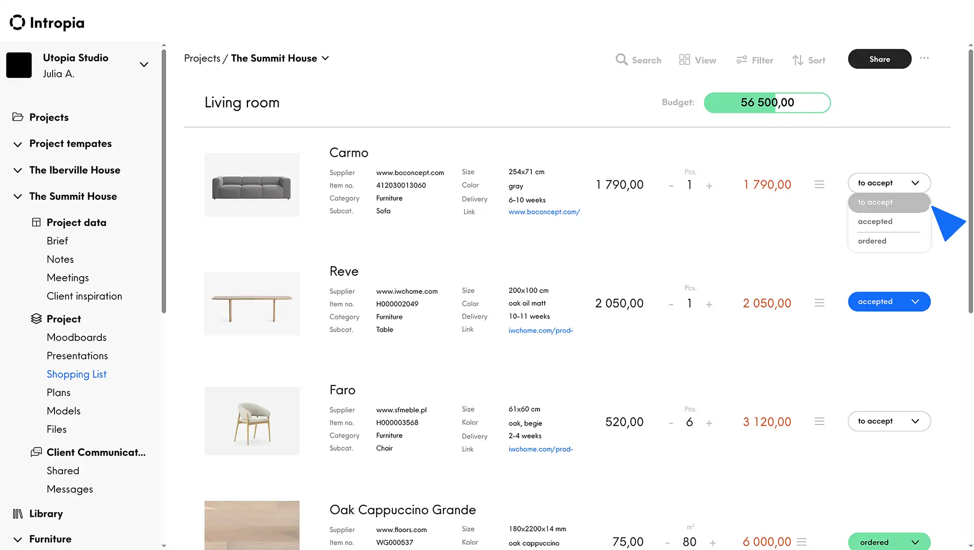App Dashboard Interface